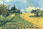 Alfred Sisley Getreidefelder auf den Hugeln von Argenteuil oil painting